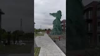 sand tornado vs  ufo crash (not a fake)