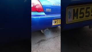 Straight piped Subaru wrx cold start (Boxer Rumble)