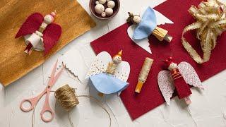 Christmas angel pegs  - DIY by Søstrene Grene