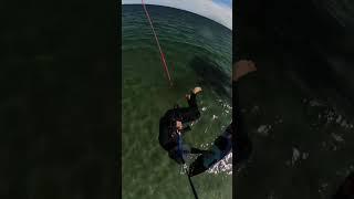 Kitesurf trick frontroll 720 boardoff