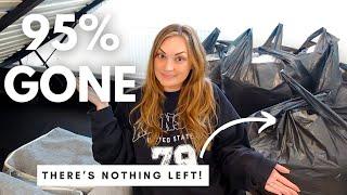 *NEW* HUGE CLOTHES DECLUTTER 2024  MESSY TO MINIMALIST   GETTING RID OF EVERYTHING I OWN ‍️