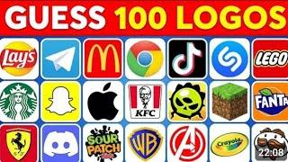 Guess the logo in 10 Seconds / 100 Famous Logos/Logo Quiz 2024/ Quiz_Chronicles