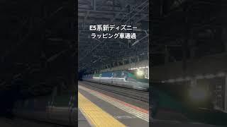 2024年11月26日北上駅東北新幹線E5系はやぶさ新ディズニーラッピング車(Magical Journey Shinkansen)東京行き通過