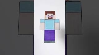 Paperdiy‍️Decorate with Sticker Book Minecraft Steve #asmr #diy #paperdiy