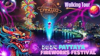 [4K] 2024 Pattaya Fireworks Festival Aftermath Walking Tour Walking Street Pattaya Thailand