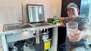 INSTALLING a SINK with a BUILT IN DISHWASHER!!