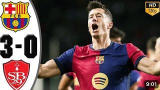 BARCELONA VS BREST 3-0 || UEFA CHAMPIONS LEAGUE || ALL GOALS & EXTENDED HIGHLIGHTS