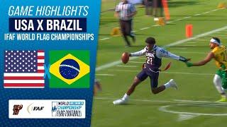 UNITED STATES X BRAZIL | IFAF WORLD FLAG CHAMPIONSHIPS | Game Highlights