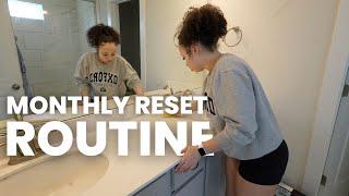 clean with me | monthly reset routine, organizing & self care