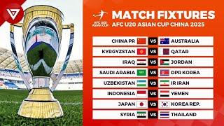 AFC U20 ASIAN CUP 2025: MATCH FIXTURES & FULL SCHEDULE