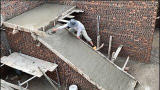 Design And Build Indoor Stairs - Use Formwork Structure - Amazing Stairs Building Skills