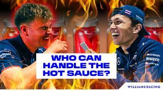 ALEX ALBON & MECHANICS VS HOT SAUCE | Spicy Taste Test | Mexico City Grand Prix | Williams Racing