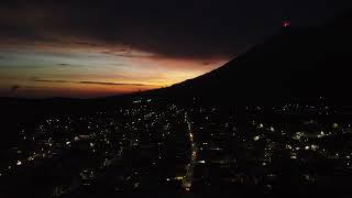 Acatenango an active Guatemalan volcano 4K Drone