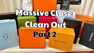 Closet Purge Part 2: Chanel Classic Flap, Hermes Kelly, Louis Vuitton Trunk,Shoes, Moncler + More!