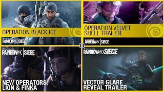 Every R6 DLC Operator REVEAL CINEMATIC TRAILERS so far (Buck - Sens:2016 - 2022) - Rainbow Six Siege