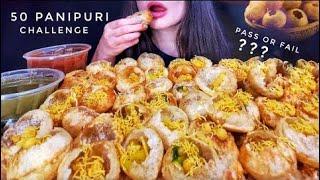 50 PANI PURI, GOLGAPPA EATING CHALLENGE | INDIAN STREET FOOD | ASMR MUKBANG #shorts