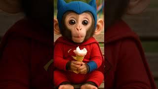  Baby Monkey Loves Ice Cream More Than Anything!ㅍ