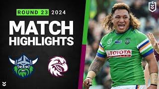 NRL 2024 | Raiders v Sea Eagles | Match Highlights