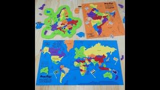 Mapology Combo: India and World Map Puzzle - Map Puzzle - Educational Toy