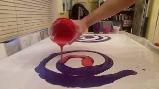 Acrylic Fluid Pouring To A Large Scale