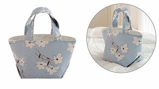 How to Make a Flat Bottom Tote Bag  Beginner Sewing Tutorial / 빠르고 쉽게 바닥 있는 토트백 만들기