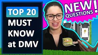 New DMV Questions️‍  Top 20 Must Memorize Questions  Drivers License Knowledge Test  DMV Permit