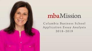 Columbia Business School Application Essay Analysis, 2018–2019