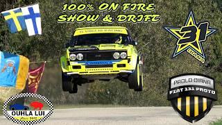 Paolo DIANA on Fire Maxi attack & Show Fiat 131 Proto Rallylegend 2024 by Ouhla Lui