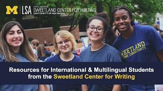 Sweetland's Resources for International and Multilingual Students