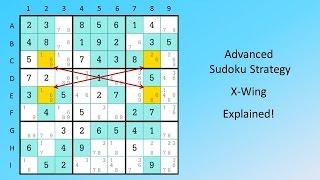 Advanced Sudoku Strategy X-Wing Explained