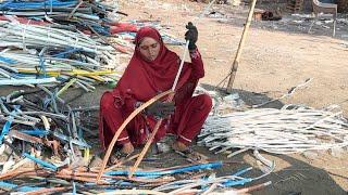 Electric cable’s and core Roter Recycling Process in factory.