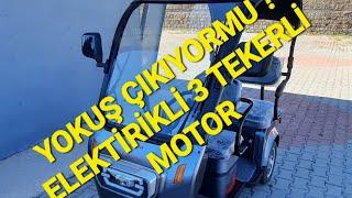 ELEKTİRİKLİ 3 TEKERLİ MOTOR ALINIRMI? YOKUŞ PERFORMANSI.  SAM MOTOR 3. VİDEO