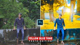 Yellow Blue Tone Photo Editing in Photoshop Tutorial - Educative Bikash