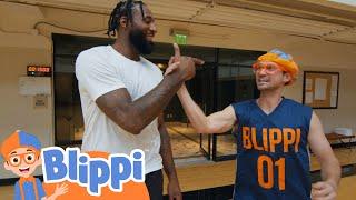 Blippi Plays Basketball With Andre Drummond! | Fun and Educational Videos For Kids