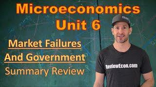 Microeconomics Unit 6 COMPLETE Summary - Market Failures and Government