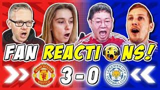 MAN UTD FANS JUBILANT  REACTION TO MAN UTD 3-0 LEICESTER CITY | PREMIER LEAGUE FAN REACTIONS