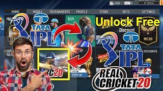 How To Make TATA IPL Free Unlock in Real Cricket 20 Game IPL Free Unlock  RC20 Game