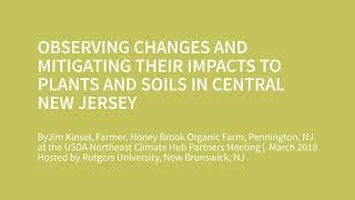 Observing Changes and Mitigating Their Impacts to Plants and Soils in Central New Jersey