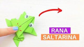  Cómo hacer una rana de papel saltarina con origami ¡Fácil!