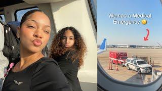 Two 20 year olds working a 4 day trip | flight attendant vlog + medical emergency story-time