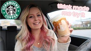 ICED WHITE MOCHA WITH SWEET CREAM FOAM || TIKTOK VIRAL DRINKS || STARBUCKS || FIRST IMPRESSION