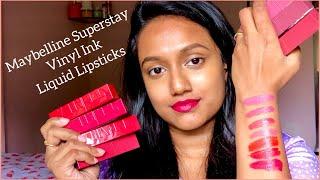 Maybelline Superstay Vinyl Ink Liquid Lipsticks | Swatches & Review