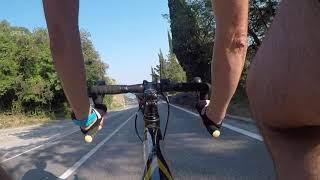 Road bicycle vs 50cc scooter Labin - Rabac downhill race (guess who is faster)