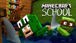 Minecraft School - THE SCHOOL GETS FLOODED WITH SHARKS!