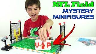 NFL Football Field & Mystery Superstar Minifigures | LEGO Compatible Set Review