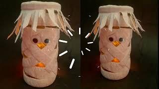 How to make Halloween Mason Jar | Happy Halloween Decorations | hania craft ideas