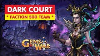 Gems of War DARK COURT Faction 500 Delve Guide and Best Team! Easy pure strategy!