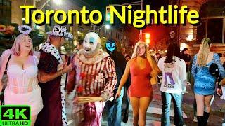 【4K】TORONTO HALLOWEEN NIGHTLIFE | DOWNTOWN TORONTO WALK