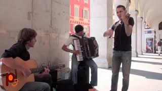 Street Musicians - Gypsy Jazz – A trio playing Tango by Astor Piazola called Libertango.