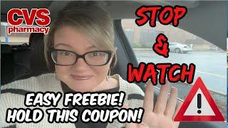 CVS STOP & WATCH | EASY FREEBIE ‼️  HOLD THIS DIGITAL COUPON FOR NEXT WEEK